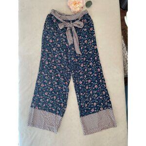 Matilda Jane Navy Floral A Day Off Pants Size S Cottagecore Tweecore Prettycore